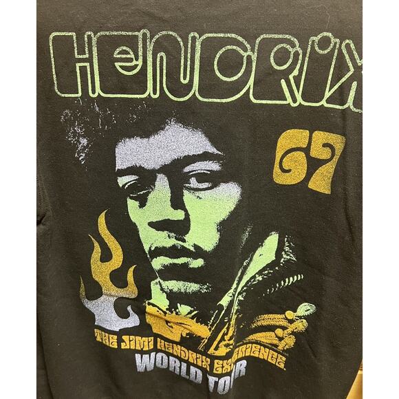 Hendrix World Tour 67 Lightweight Black Pullover Sweatshirt Unisex Size Small - Picture 4 of 7